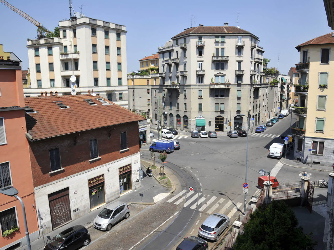 Straßenkreuzung Venini-Spoleto in Mailand