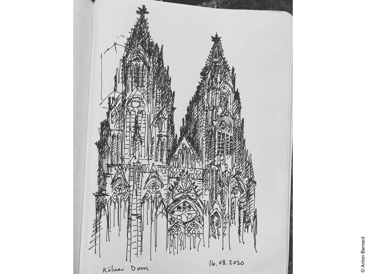Zeichnung Kölner Dom