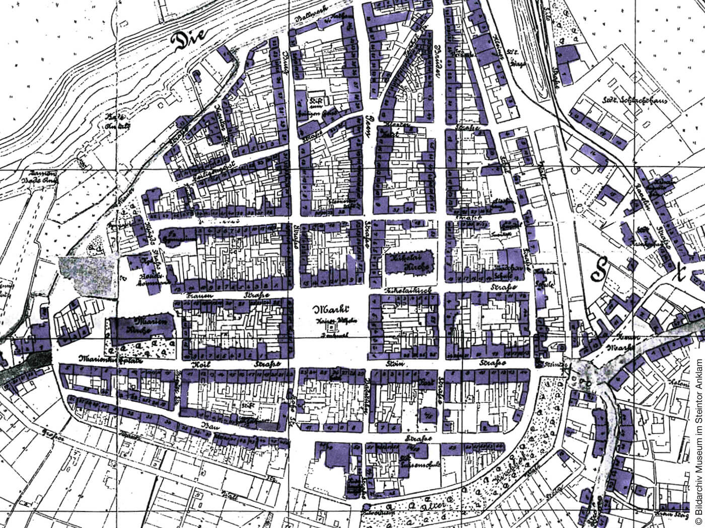 Anklam Stadtstruktur vor 1945