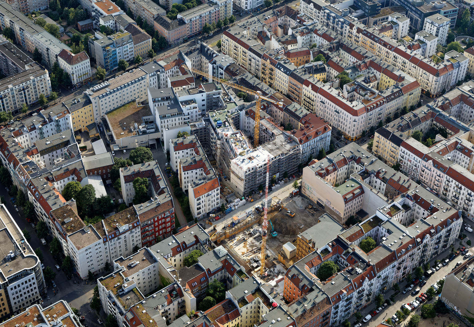 Luftbild Berliner Häuserblöcke