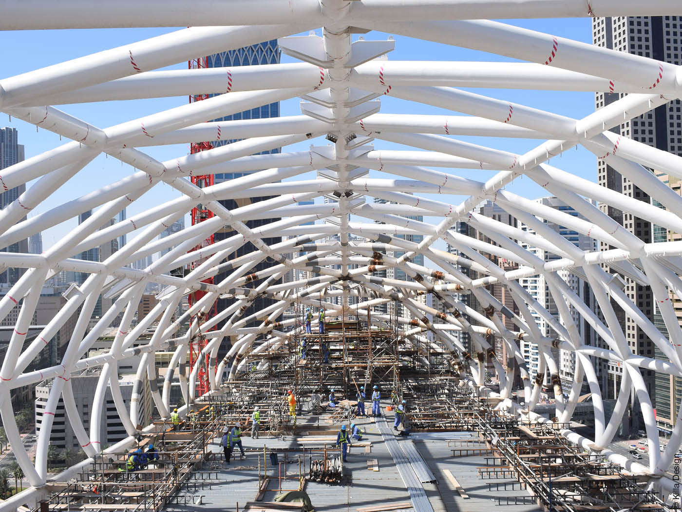 Museum of the Future Dubai Stahltragwerk im Bau
