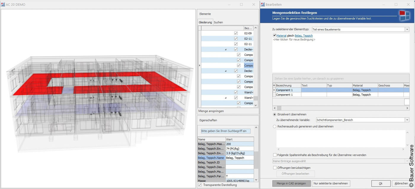 Computerscreenshot von Bauer Software