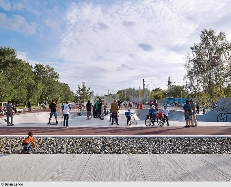 In kaum einer anderen Stadt findet derzeit ein derart aktiver Dialog über städtische Freiräume statt, sagen die Festival-Veranstalter. Im Bild der Park am Gleisdreieck (Foto: JulienLanoo)