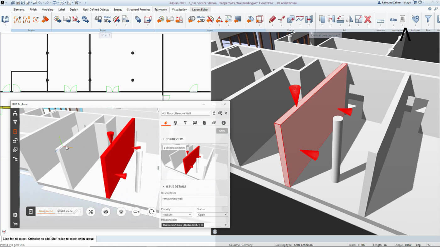 BIM-Modell in Allplan Bimplus