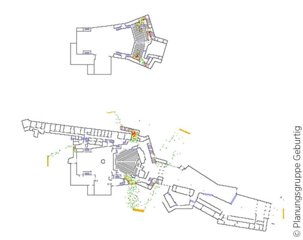 Brandschutznachweis Zeichnung aus einer Simulation