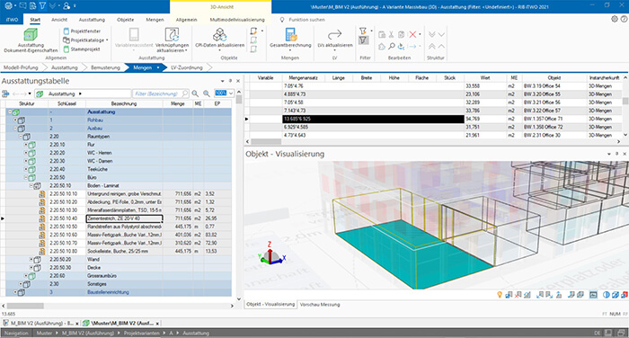 Screenshot von iTWO 2021 von RIB Software