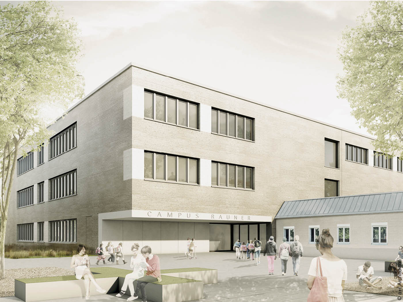 Rendering Campus Rauner Kirchheim