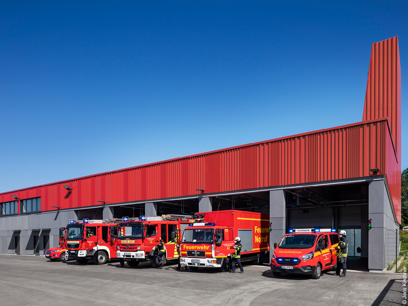 Unterstellplätze der Einsatzfahrzeuge der Feuerwehr in Titz