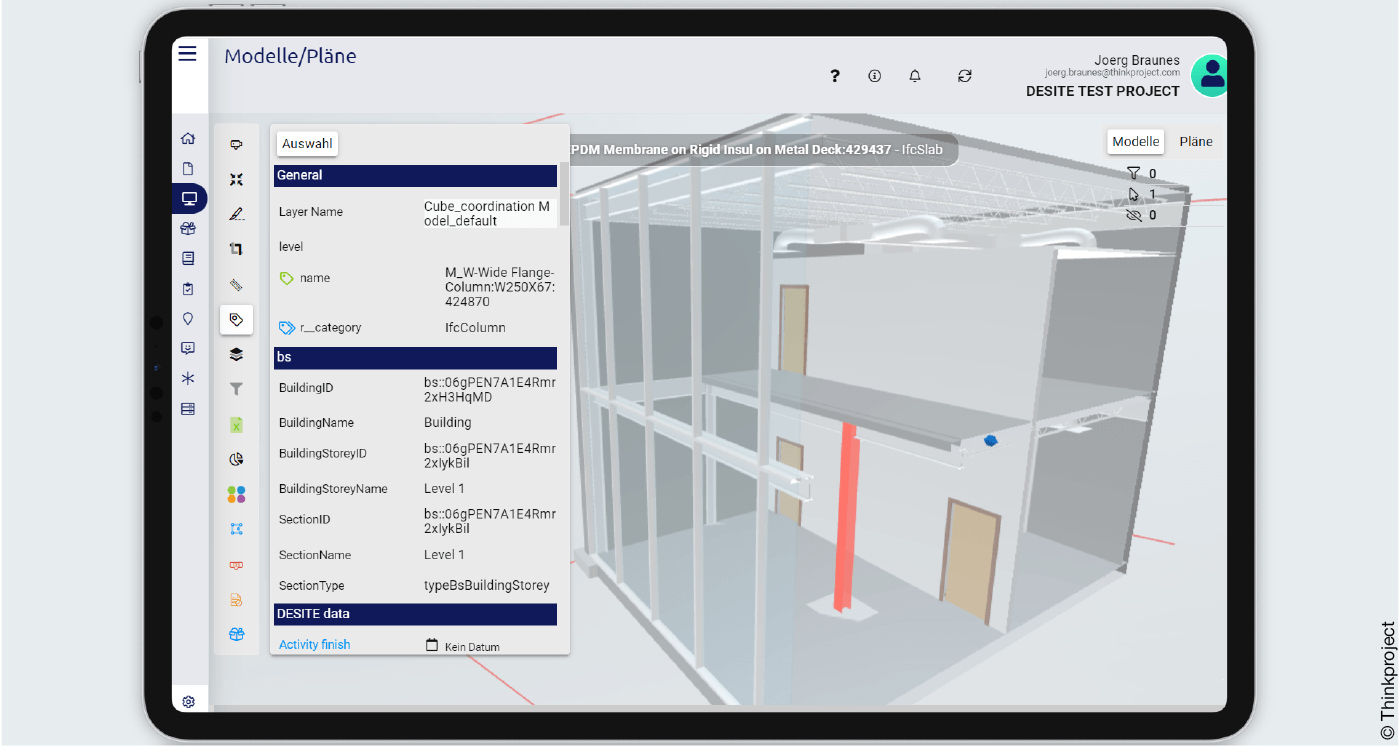 Screen von Software Thinkproject