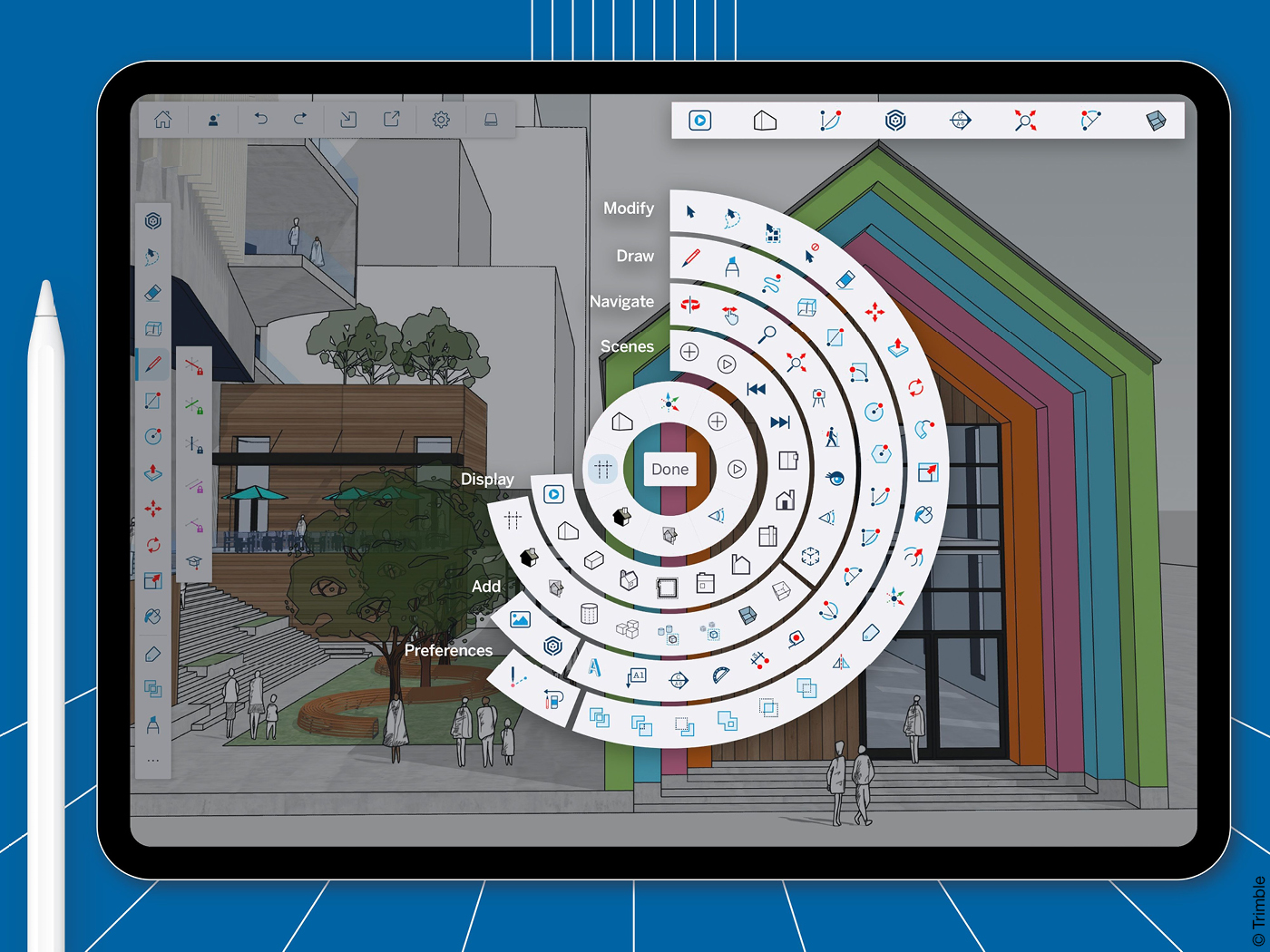 Screen mit Software SketchUp von Trimble