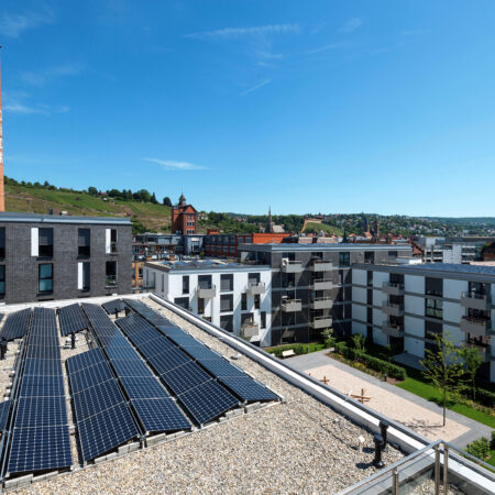 Solaranlage auf Quartiersdach