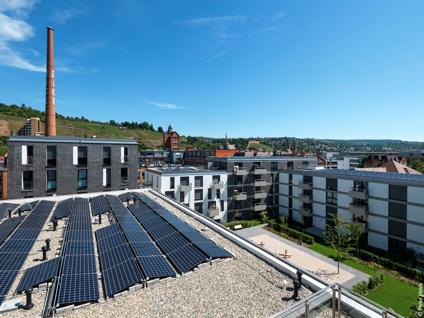 Solaranlage auf Quartiersdach