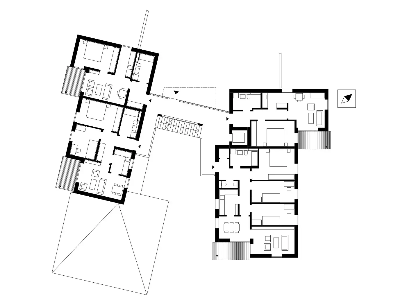 Grundriss der Sozialwohnungen in den Wohnhöfen Tutzing 