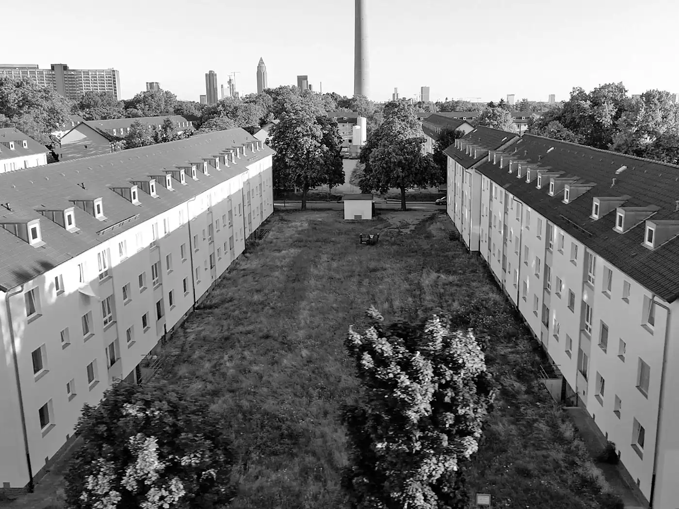 Die Frankfurter Platensiedlung vor Umbau und Aufstockung