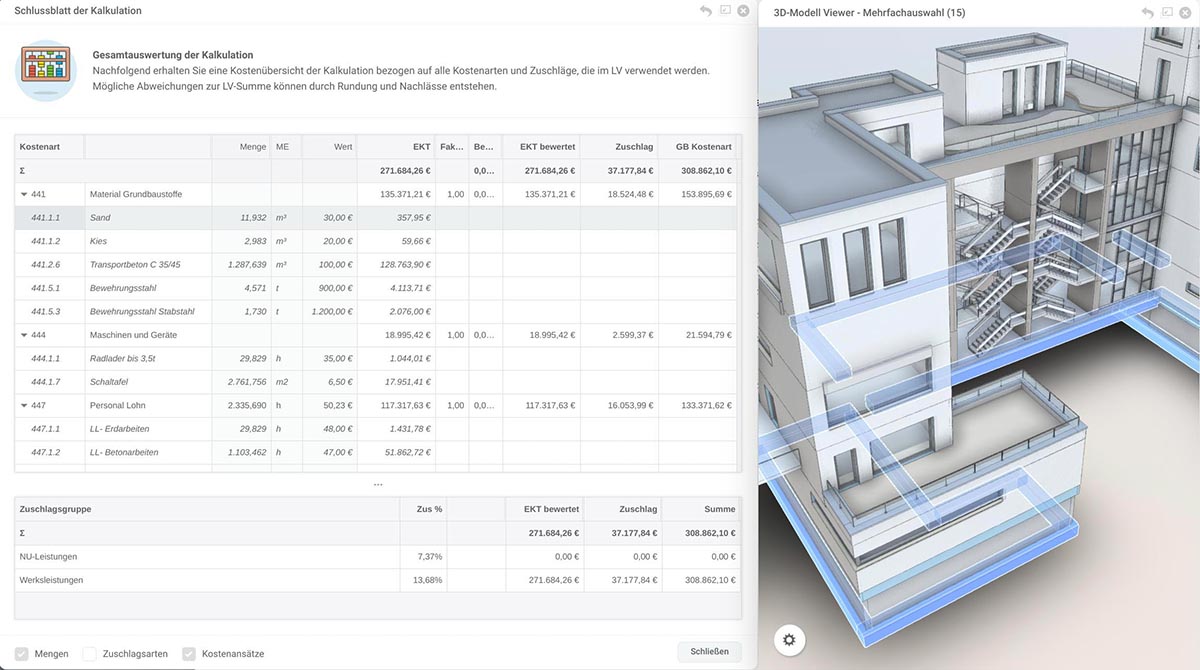 Nova AVA mit neuer BIM-Funktion