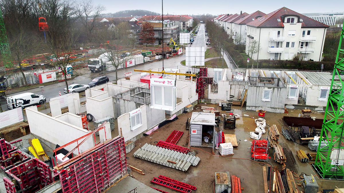 Baustelle für das Wohnquartier in Potsdam