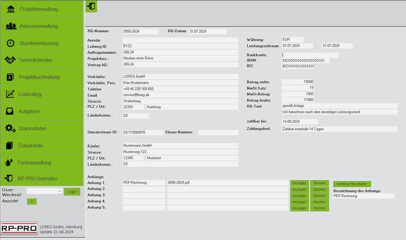 Modul RP-Pro XRechnung