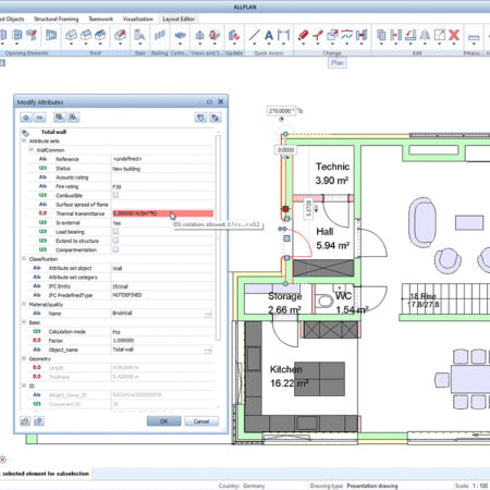 Das Foto zeigt einen Screenshot der neuen BIM-Software 2025 von Allplan