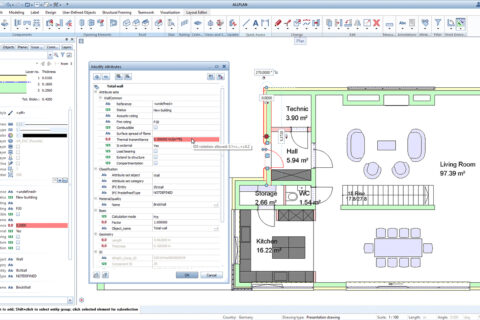 Das Foto zeigt einen Screenshot der neuen BIM-Software 2025 von Allplan