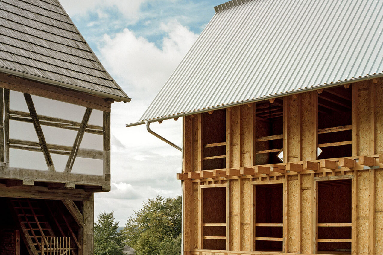 Holzhaus ohne Fenster